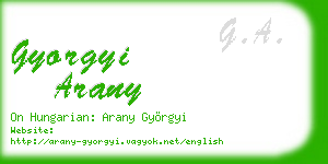 gyorgyi arany business card
